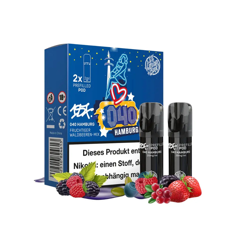187 Strassenbande - Prefilled Pods (MatchBar) - 2 Stück - 040 Hamburg - 20mg/ml 187 Straßenbande