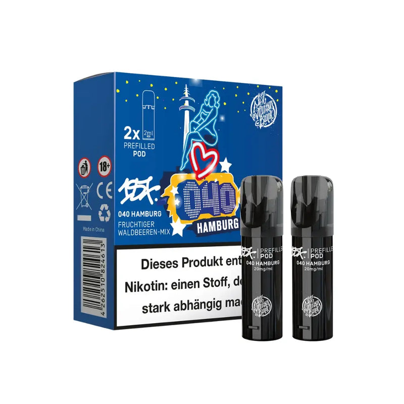 187 Strassenbande - Prefilled Pods (MatchBar) - 2 Stück - 040 Hamburg - 20mg/ml 187 Straßenbande