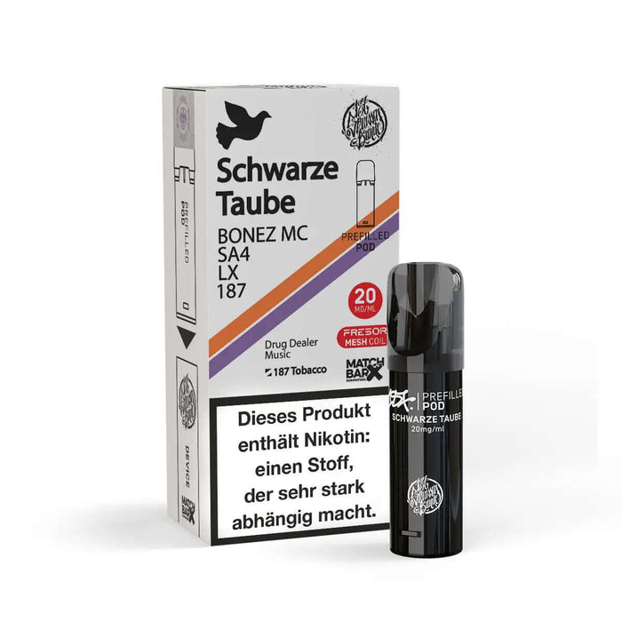 187 Straßenbande - Pods 600 - Schwarze Taube  - 20 mg - Smokey-Dealz