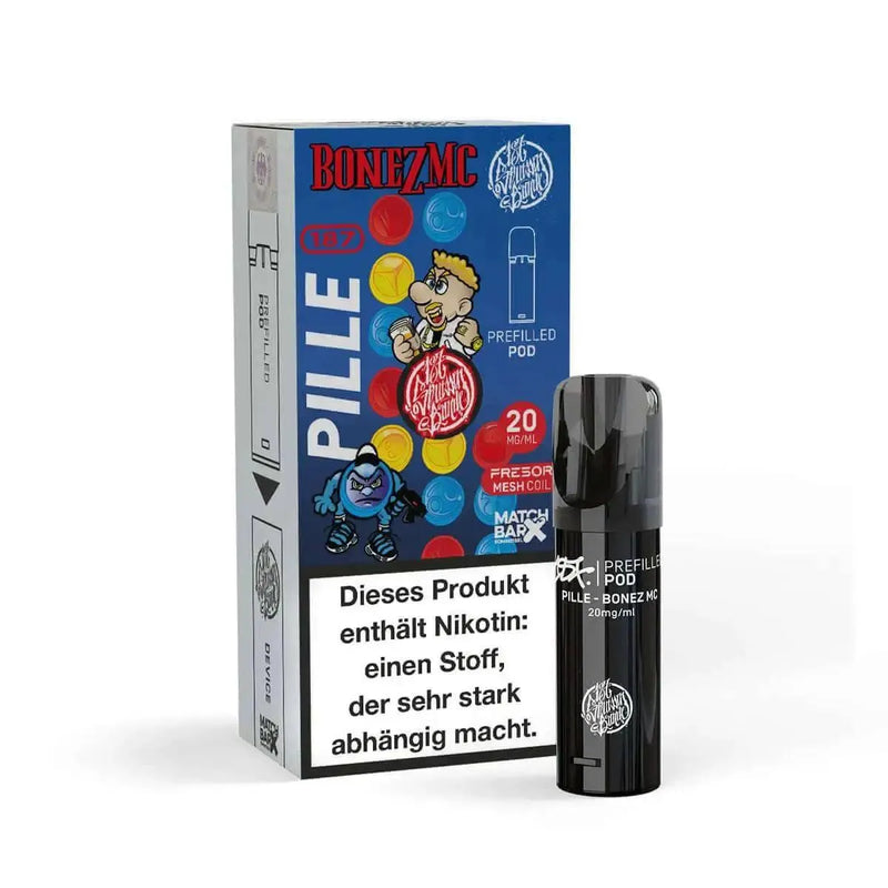 187 Straßenbande - Pods 600 - Pille Bonez Mc - 20 mg - Smokey-Dealz