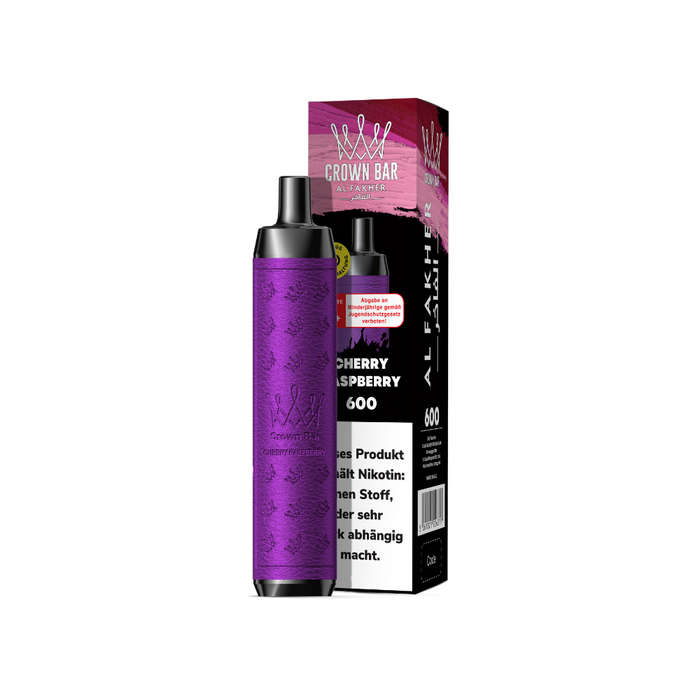 Al Fakher Crown Bar - Cherry Raspberry - 600 Züge - Smokey-Dealz