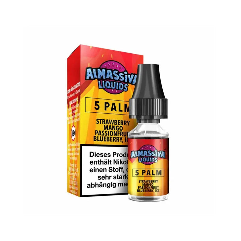 Almassiva Liquids 5 Palm E-Liquid mit Erdbeer-, Mango-, Passionsfrucht- und Blaubeergeschmack