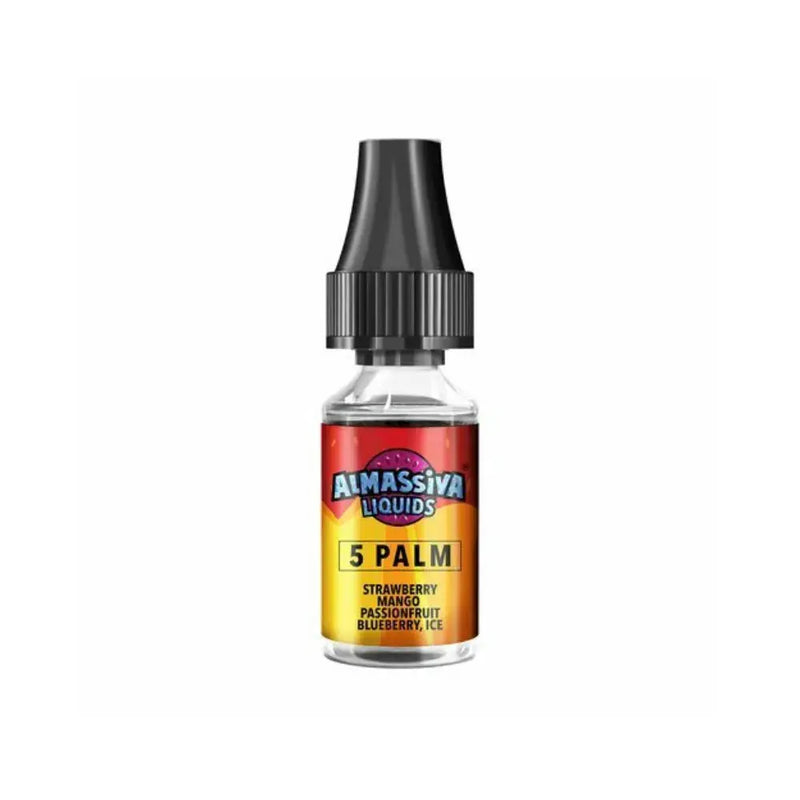 AlMassiva Liquids 5 Palm E-Liquid Flasche mit Erdbeer-, Mango-, Passionsfrucht-, Blaubeer- und Ice-Geschmack