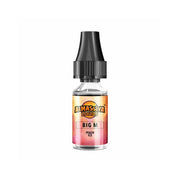 AlMassiva Liquids Big M Peach Ice E-Liquid Flasche mit schwarzem Tropfer und orange-pinkem Etikett