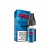 Almassiva Liquids Blaulicht Blueberry Berrymix Ice E-Liquid mit Nikotinhinweis und blauem Verpackungsdesign