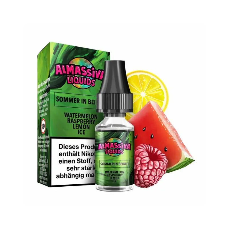 AlMassiva Liquids E-Liquid Sommer in Beirut mit Wassermelone, Himbeere, Zitrone und Ice Aroma