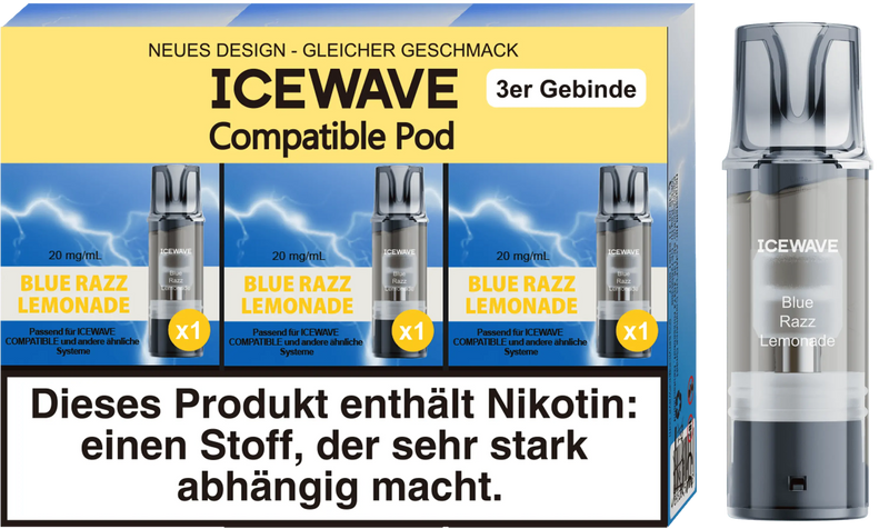 Icewave Pod - Blue Razz 3 Pods Icewave