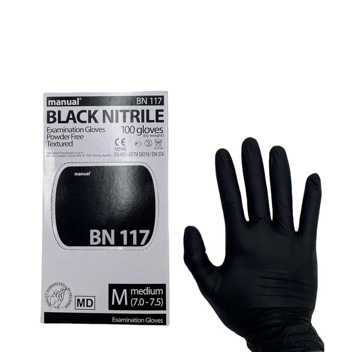 Manual Black Nitril Untersuchungshandschuhe BN117