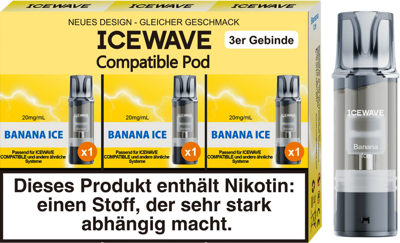 Icewave Pod - Banana Ice 3 Pods Icewave
