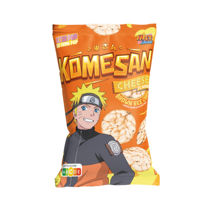 KOMESAN Vollkorn Puffreis Chips, Naruto Cheese - 24 * 60g