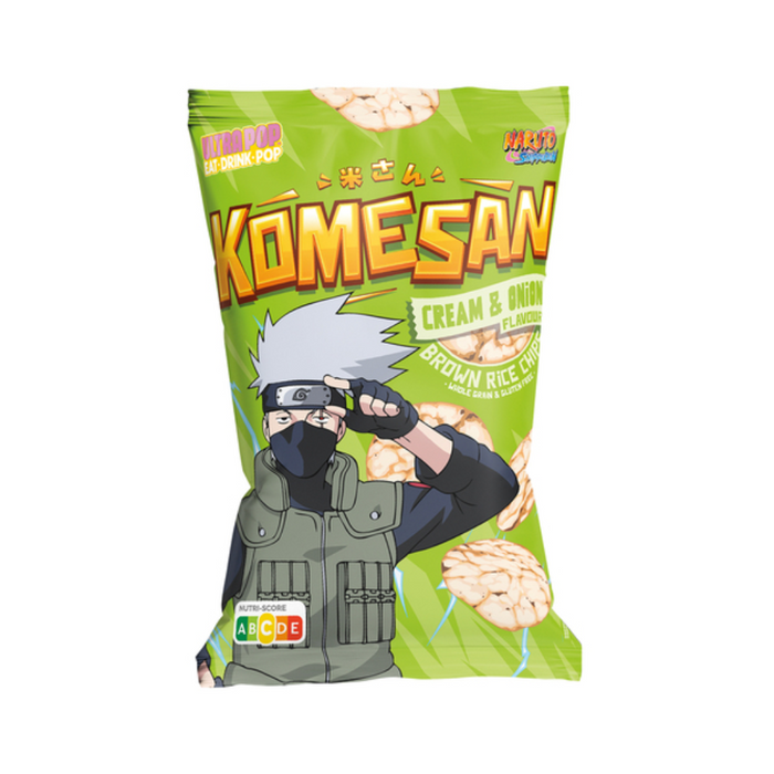 KOMESAN Vollkorn Puffreis Chips, Naruto Cream & Onion - 24 * 60g