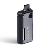 Schwarze LAFUMÉ E-Zigarette mit transparentem Mundstück und Flüssigkeitsanzeige