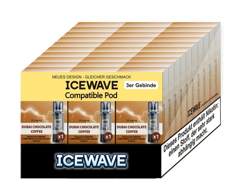 Icewave Pod - Dubai Chocolate Coffee 3 Pods Icewave