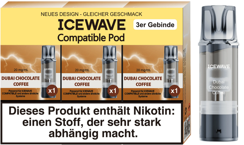Icewave Pod - Dubai Chocolate Coffee 3 Pods Icewave