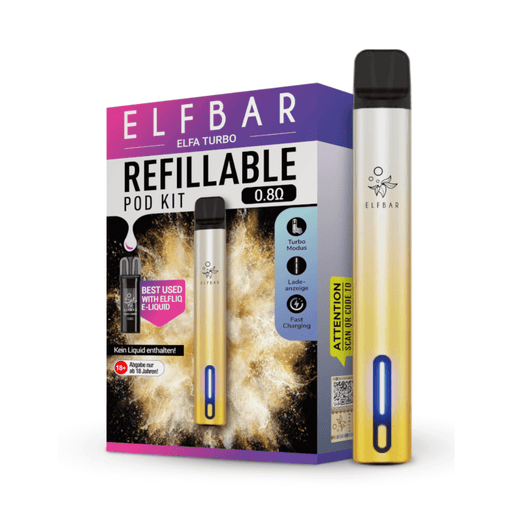 Elf Bar Elfa Turbo Pod Kit - Aurora Gold - Smokey-Dealz