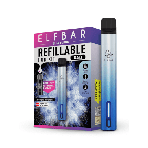 Elf Bar Elfa Turbo Pod Kit - Aurora Cyan - Smokey-Dealz