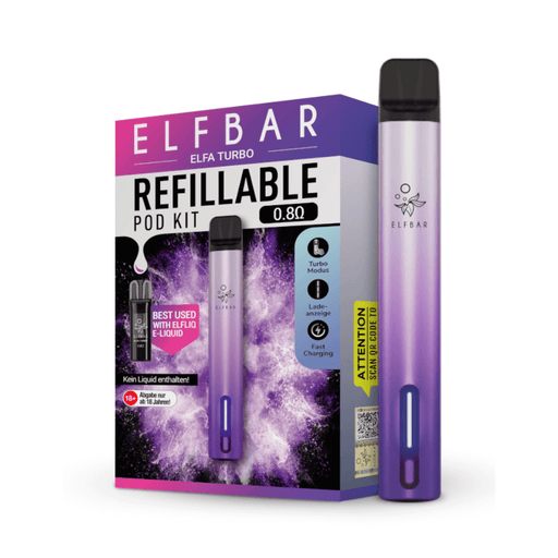 Elf Bar Elfa Turbo Pod Kit - Aurora Purple - Smokey-Dealz