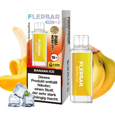 FLERBAR Pods - Banana Ice - 20mg - Smokey-Dealz