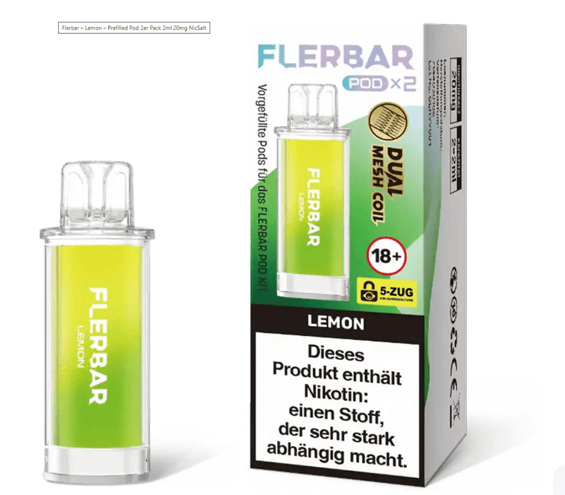 FLERBAR Pods - Lemon - Limette   - 20mg - Smokey-Dealz