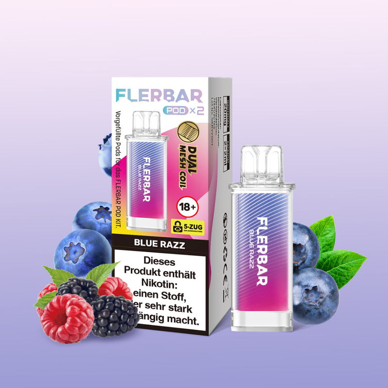 FLERBAR Pods - Blue Razz - 20mg