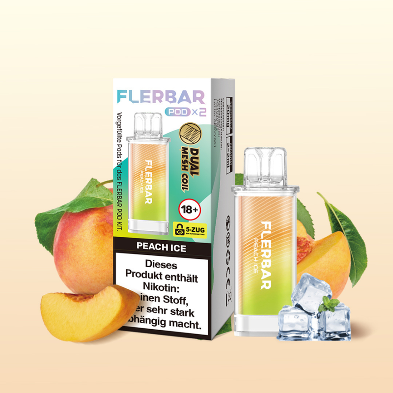 FLERBAR Pods - Peach Ice - 20mg