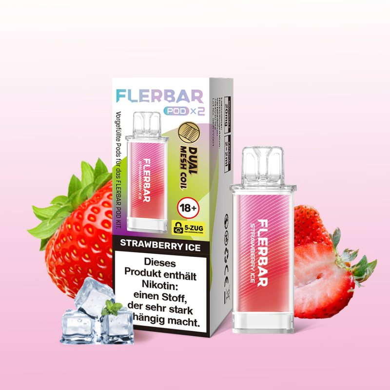 FLERBAR Pods - Strawberry Ice - 20mg
