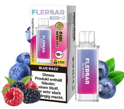 FLERBAR Pods - Blue Razz - 20mg - Smokey-Dealz