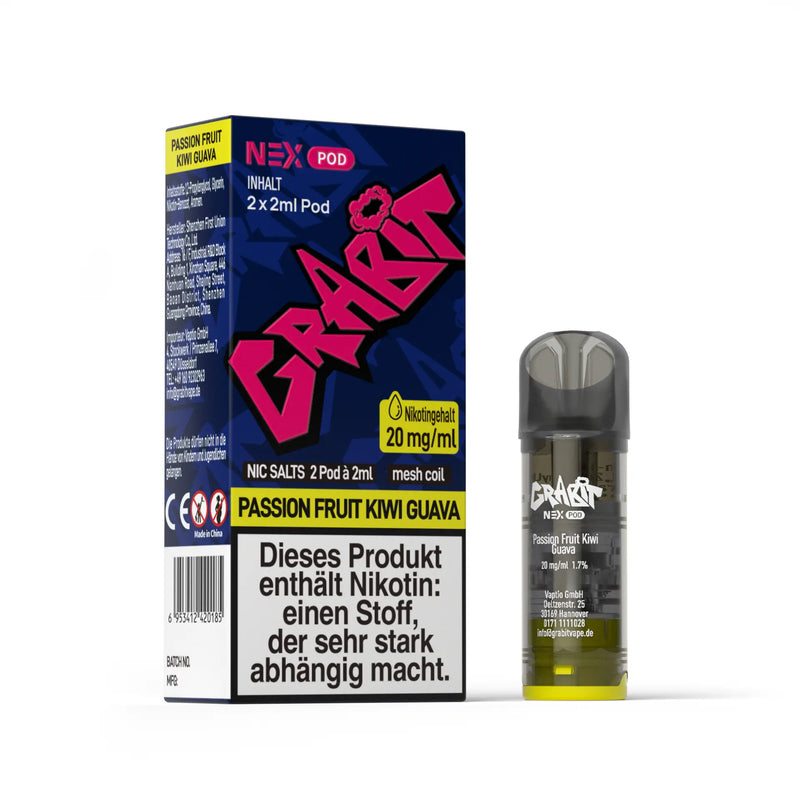 Grabit Nex Pods - Passion Fruit Kiwi Guava Grabit