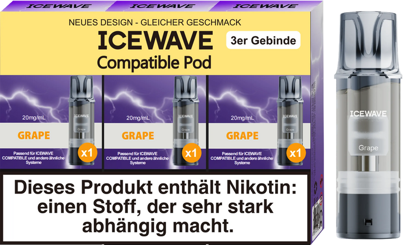 Icewave Pod - Grape 3 Pods Icewave