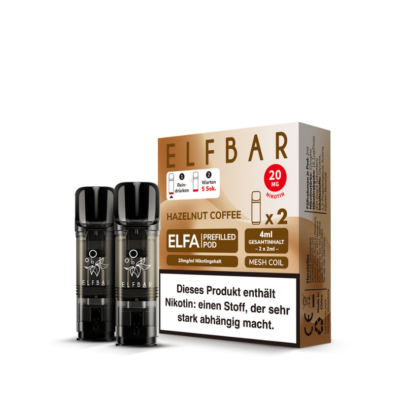 ELFA Pods - Hazelnut Coffee - 2x 20mg - NEU