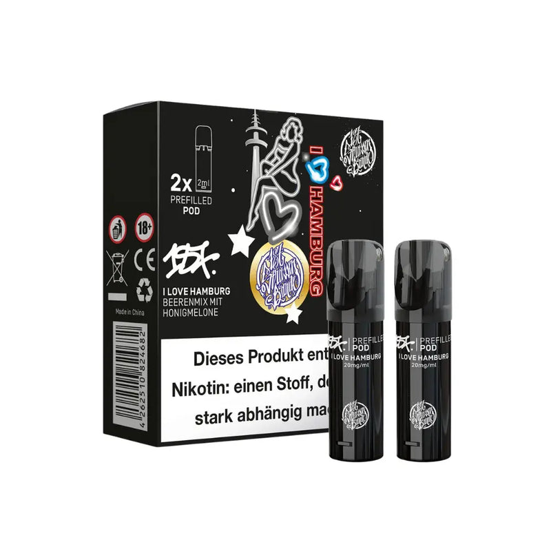 187 Strassenbande - Prefilled Pods (MatchBar) - 2 Stück - I Love Hamburg - 20mg/ml 187 Straßenbande