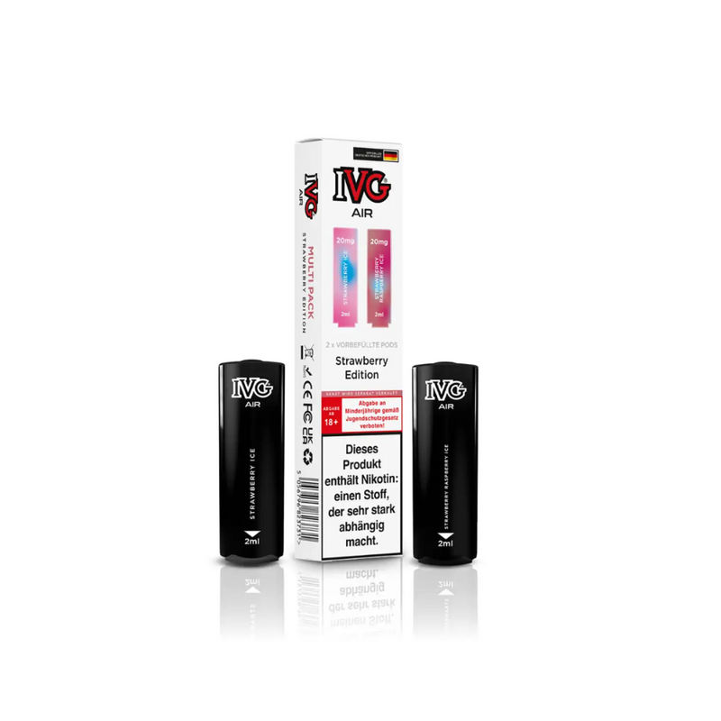 IVG AIR Pods - Strawberry Edition 20 mg./ml. (1 * Strawberry Ice & 1 * Strawberry Raspberry Ice)