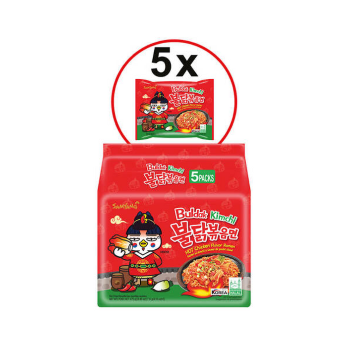 SAMYANG  Instant Noodles Hot Chicken Kimchi (8 * 5 a 135 G.)