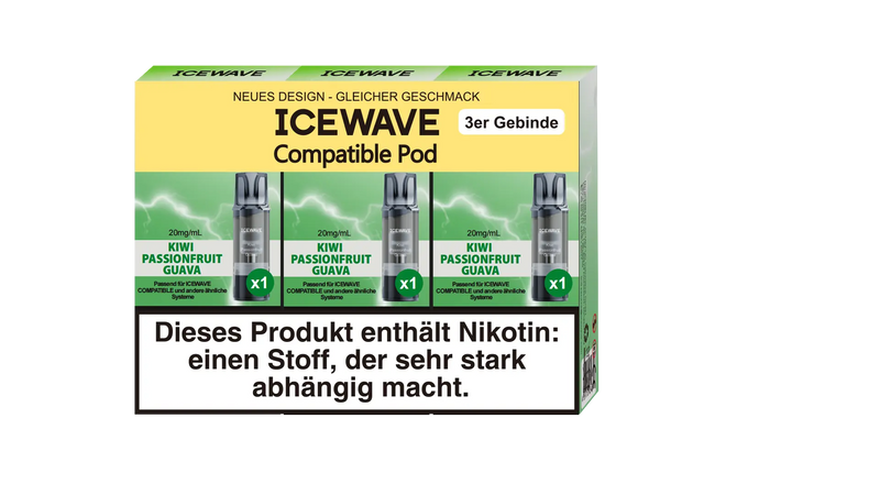 Icewave Pod - Kiwi Passionfruit Guave 3 Pods Icewave