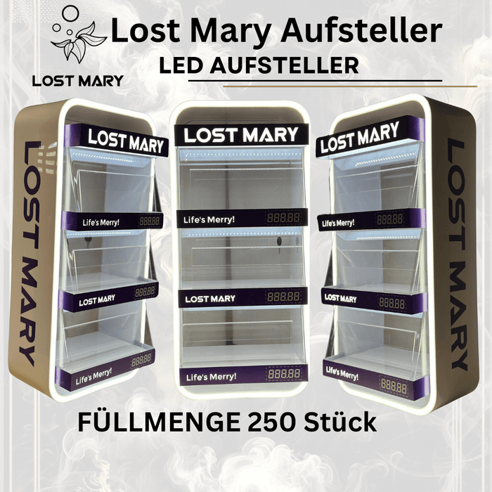 LOST MARY LED Aufsteller - Ab 3000€ Umsatz oder 100€ netto Moderne Beleuchtung (ca 250 Stück Füllmenge) - Smokey-Dealz