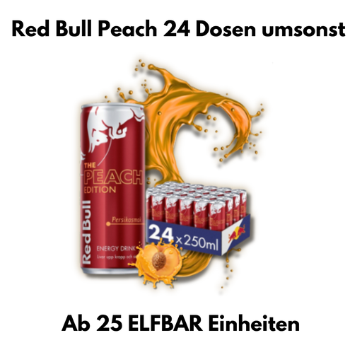 Red Bull Peach umsonst ab 25 ELFBAR VE - Smokey-Dealz