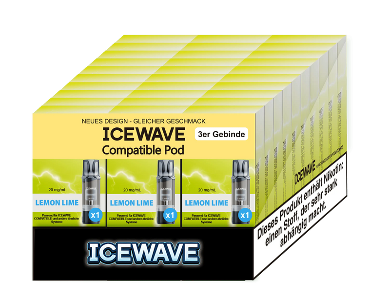 Icewave Pod - Lemon Lime 3 Pods Icewave