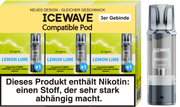Icewave Pod - Lemon Lime 3 Pods Icewave