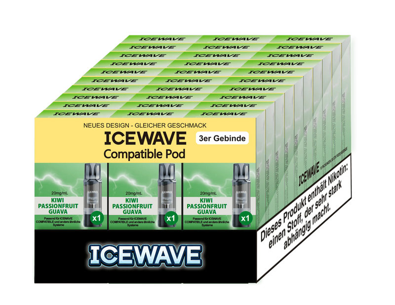 Icewave Pod - Kiwi Passionfruit Guave 3 Pods Icewave