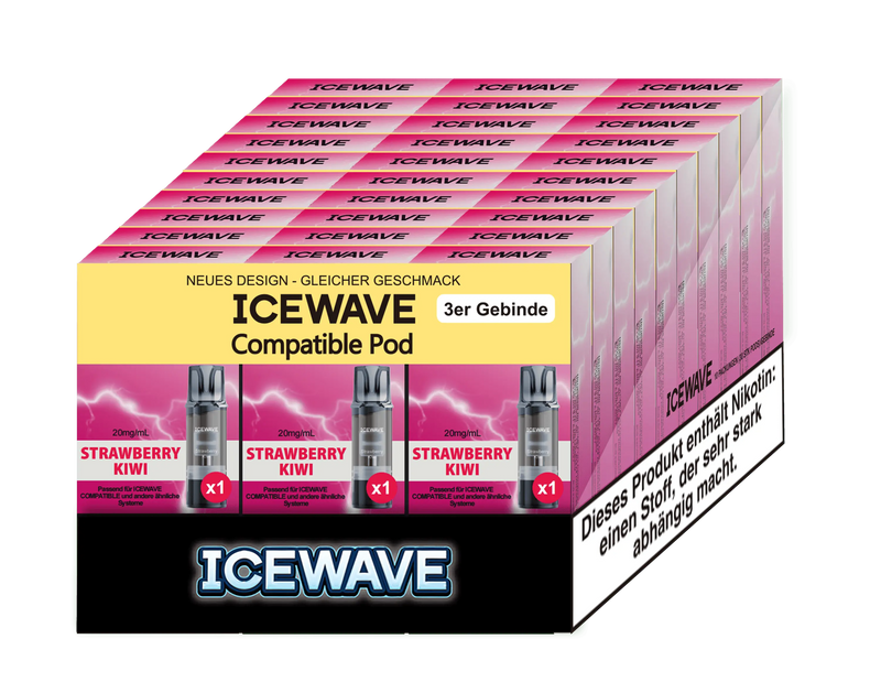 Icewave Pod - Strawberry Kiwi 3 Pods Icewave