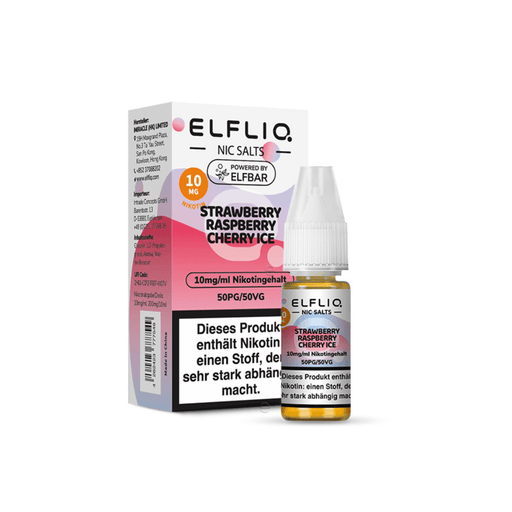 Elf Bar - Elfliq Strawberry Raspberry Cherry Ice nikotinsalz liquid - Smokey-Dealz