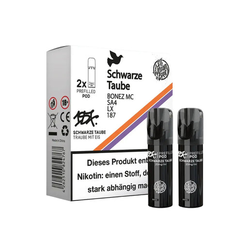 187 Strassenbande - Prefilled Pods (MatchBar) - 2 Stück - Schwarze Taube - 20mg/ml 187 Straßenbande