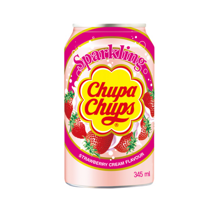 Chupa Chups - Strawberry Cream Drink - 24 * 345 ML.