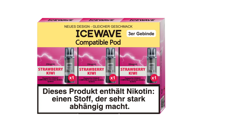 Icewave Pod - Strawberry Kiwi 3 Pods Icewave