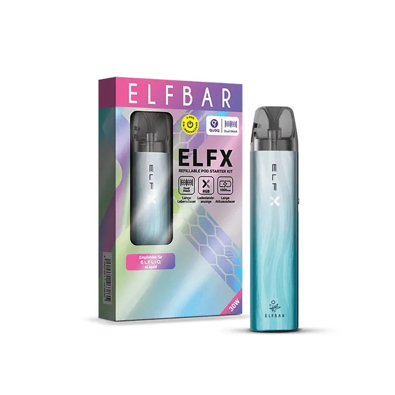 ELF Bar - ELFX - Kit - Silver Blue - Smokey-Dealz