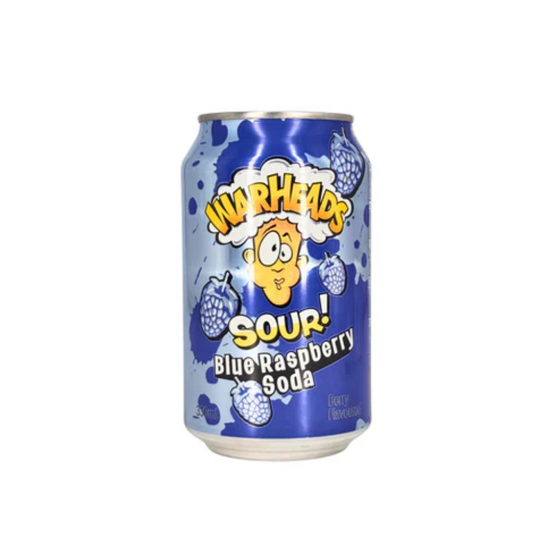 Warheads - Blue Raspberry Soda - 12 * 330 ml.