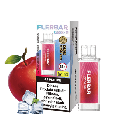 FLERBAR Pods - Apple Ice - 20mg - Smokey-Dealz