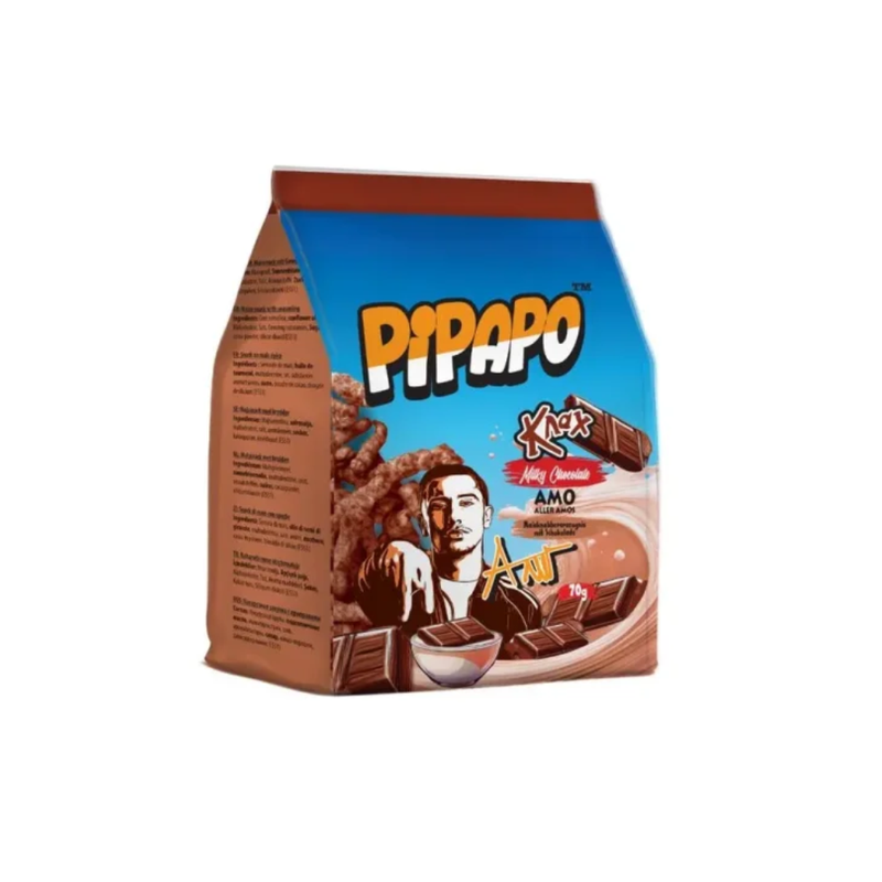 Pipapo Knax Chips Milky Chocolate - Amo Aller Amos Edition - 24 * 70g