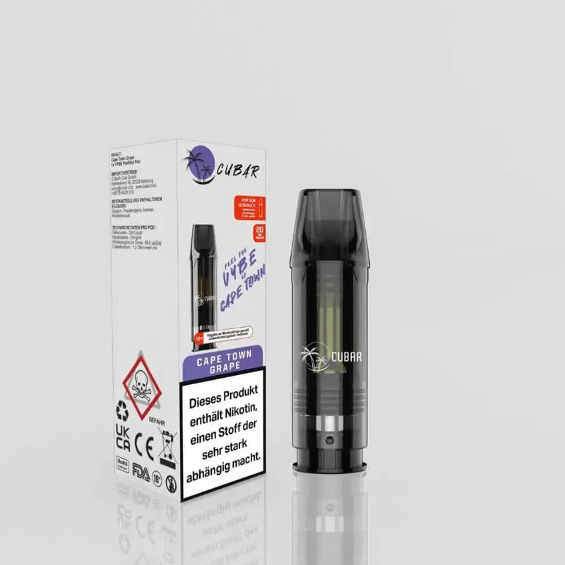 Cubar VYBE Pod -  1x 20 mg Nikotin - Cape Town Grape - Smokey-Dealz