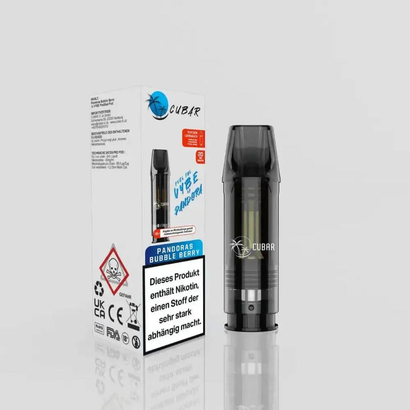 Cubar VYBE Pod -  1x 20 mg Nikotin - Pandoras Bubble Berry - Smokey-Dealz
